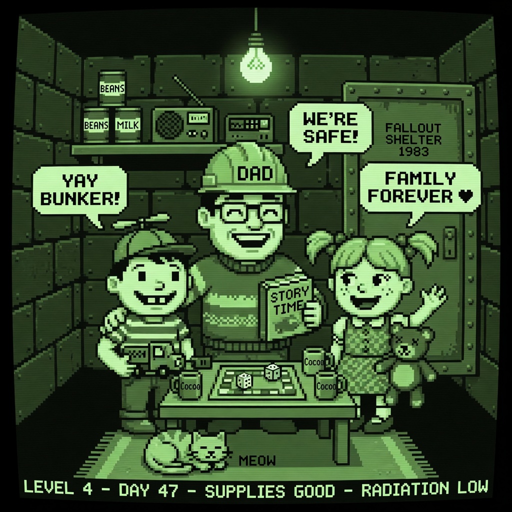 Crypto Dad family scene - high family stat
