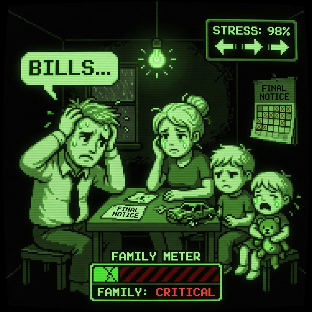 Crypto Dad family in a lower / stressed state