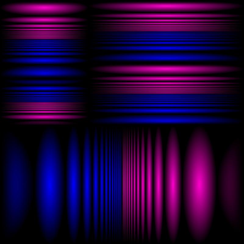 The FRACTURE formula preview, magenta and blue bands on black.