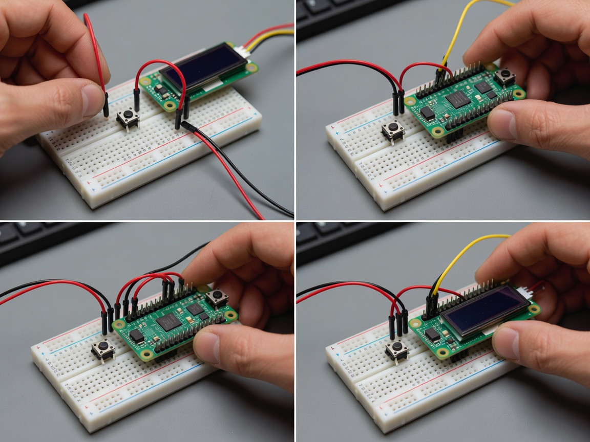 Wiring Raspberry Pi Zero to LCD and buttons during SeedSigner assembly