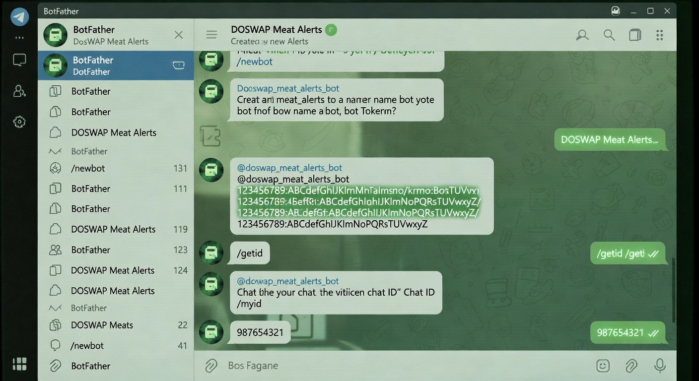 Telegram bot creation and chat ID