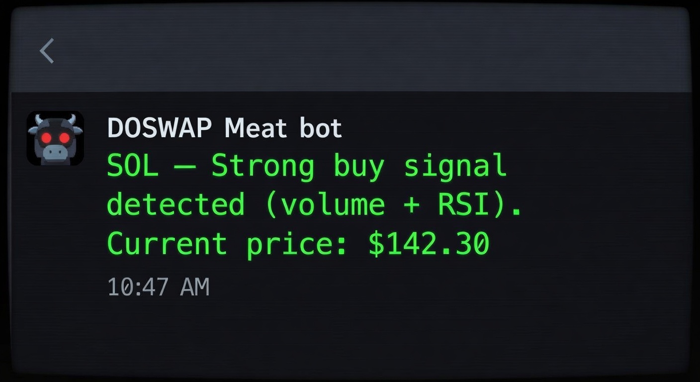 Example Telegram buy signal alert